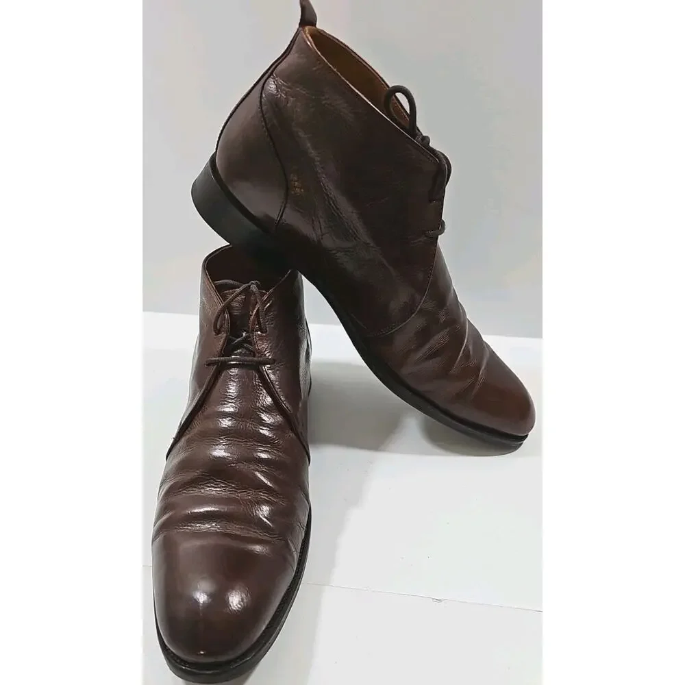 Bexley ~Men's Size 44 (US 10.5)~ Brown Leather Lace-Up Shoes 
